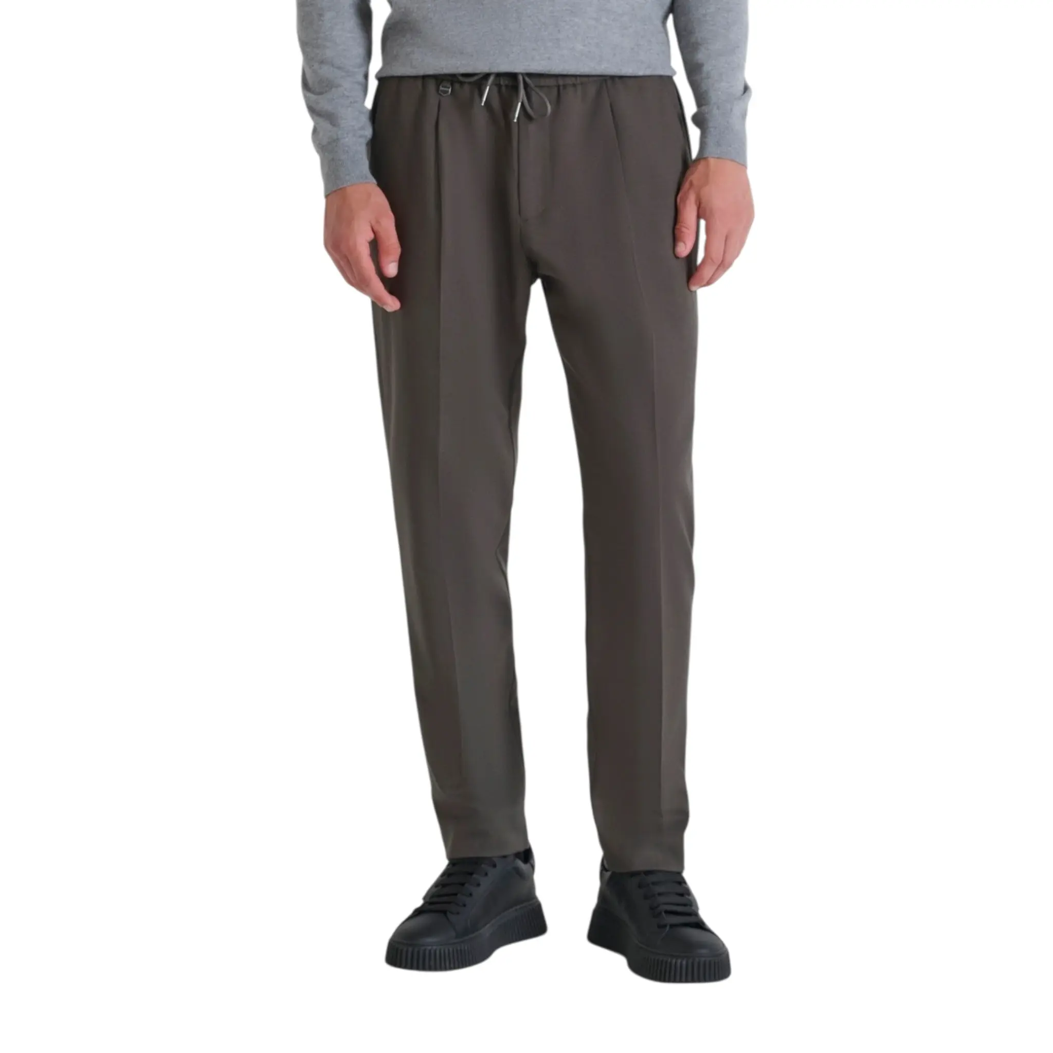 ANTONY MORATO REGULAR FIT "NEIL" TROUSERS IN TWILL STRETCH VISCOSE BLEND