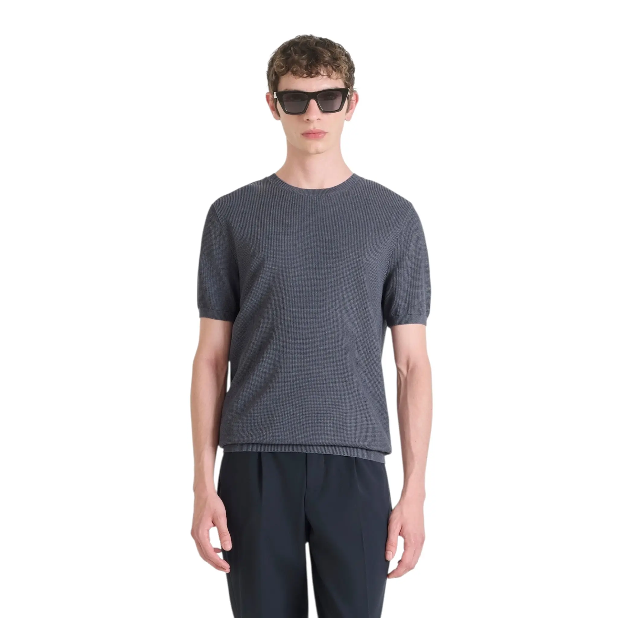 ANTONY MORATO SHORT SLEEVE REGULAR FIT SUPER FINE VISCOSE BLEND JERSEY