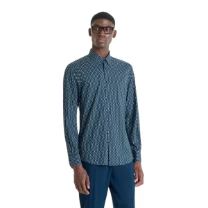 ANTONY MORATO SLIM FIT "NAPOLI" COTTON BLEND SHIRT IN PRINTED
