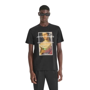 ANTONY MORATO RELAXED FIT COTTON JERSEY T-SHIRT WITH ARTS PRINT