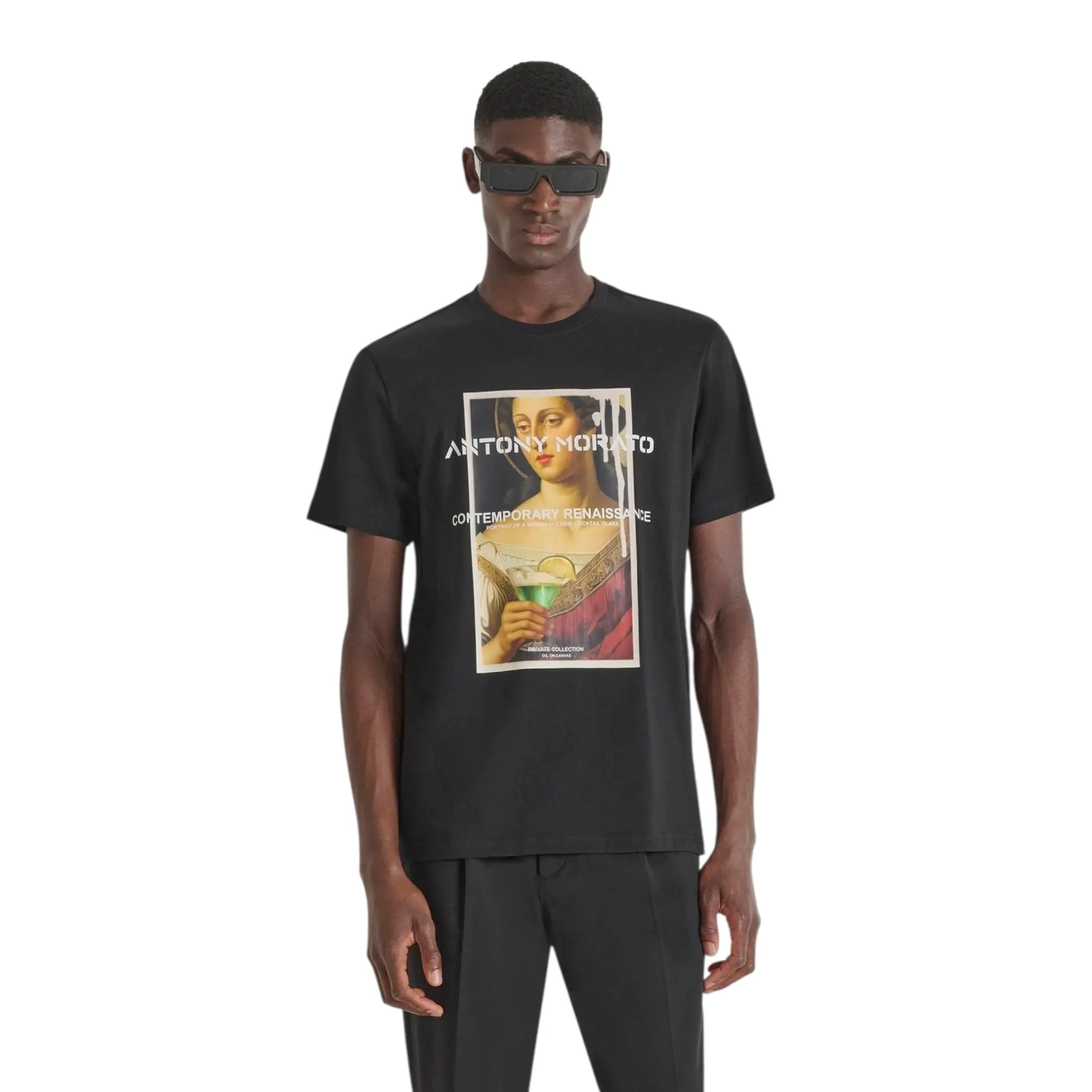 ANTONY MORATO RELAXED FIT COTTON JERSEY T-SHIRT WITH ARTS PRINT