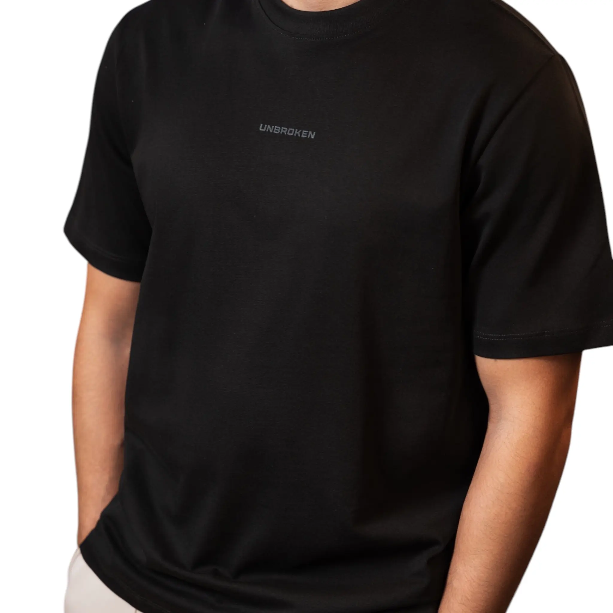 UNBROKEN TONE  TO TONE Basic T-shirt 220 grams Semi-Oversize