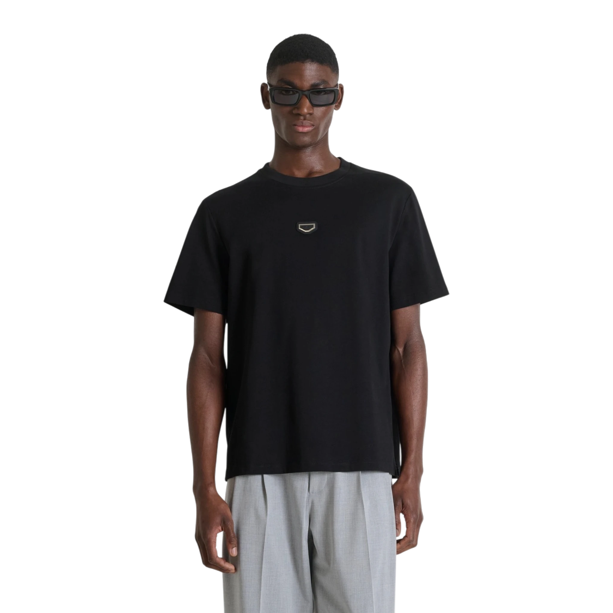 ANTONY MORATO CAMISETA RELAXED FIT DE PUNTO DE ALGODÓN CON LOGOTIPO DE GOMA