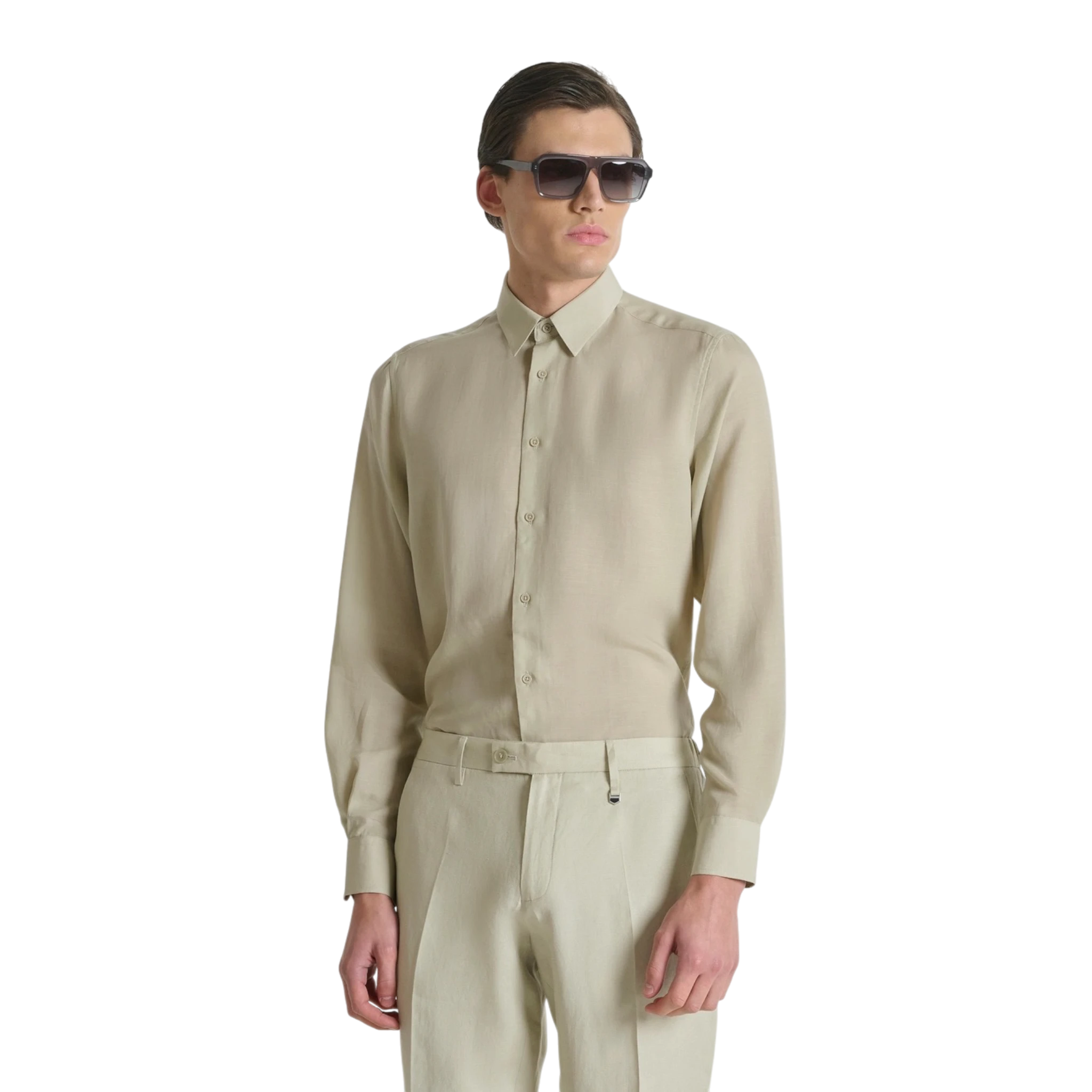 ANTONY MORATO CAMISA REGULAR FIT «NAPOLI» DE MEZCLA DE LINO